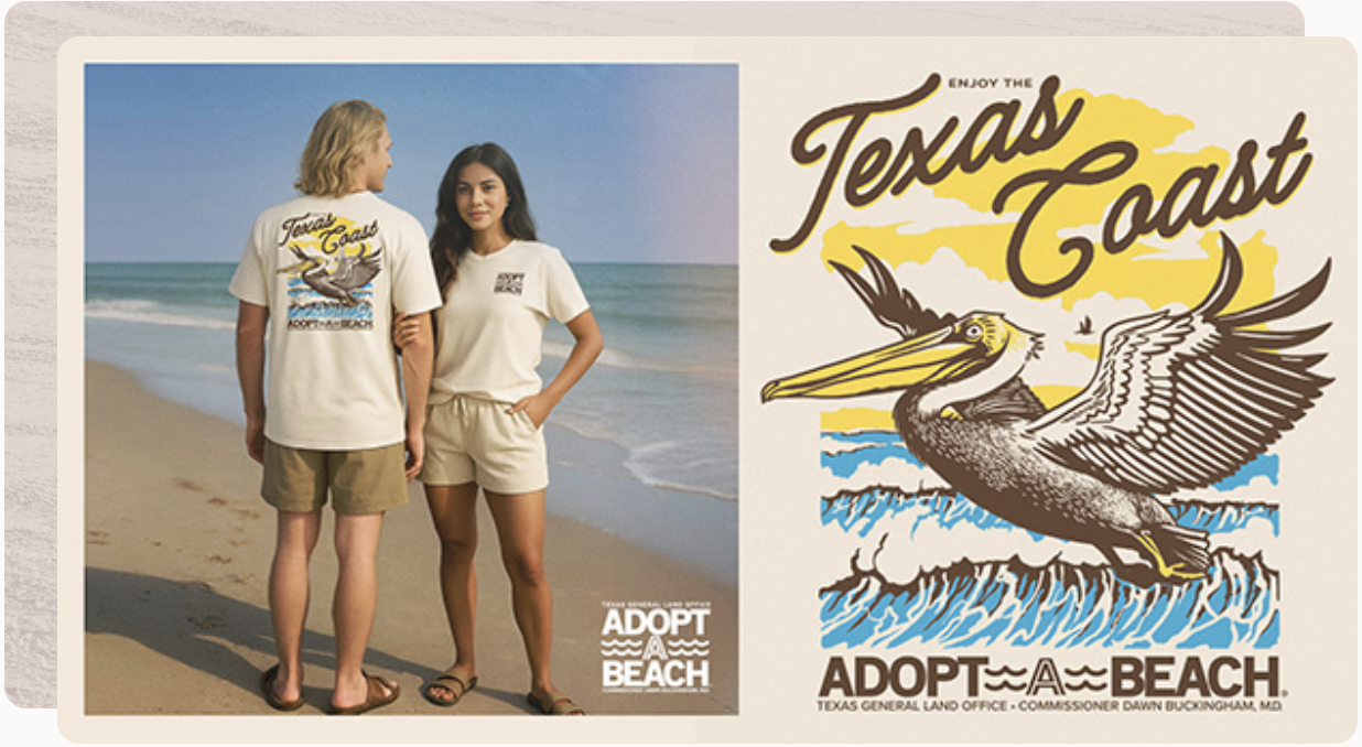 Buy a Shirt, Save a Shoreline: New Campaign Backs Texas Beach Cleanups Image