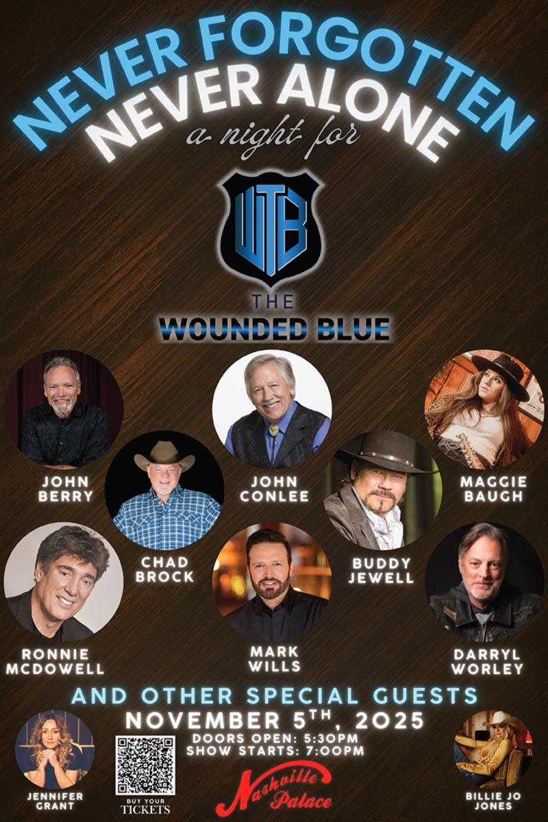 Never Forgotten, Never Alone: Nashville Artists Unite for The Wounded Blue Image
