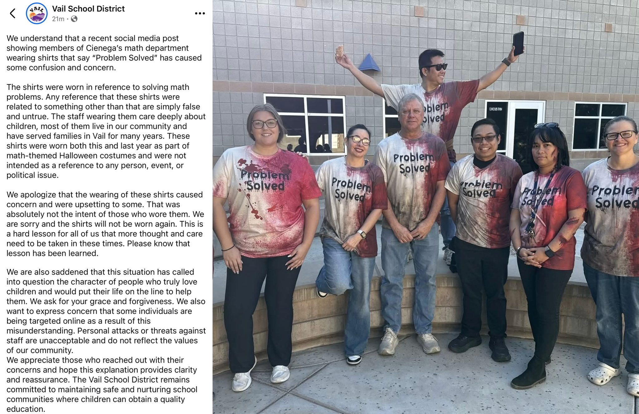 Arizona Lawmaker Condemns Vail School District Over “Problem Solved” Shirts Referencing Charlie Kirk’s Death Image