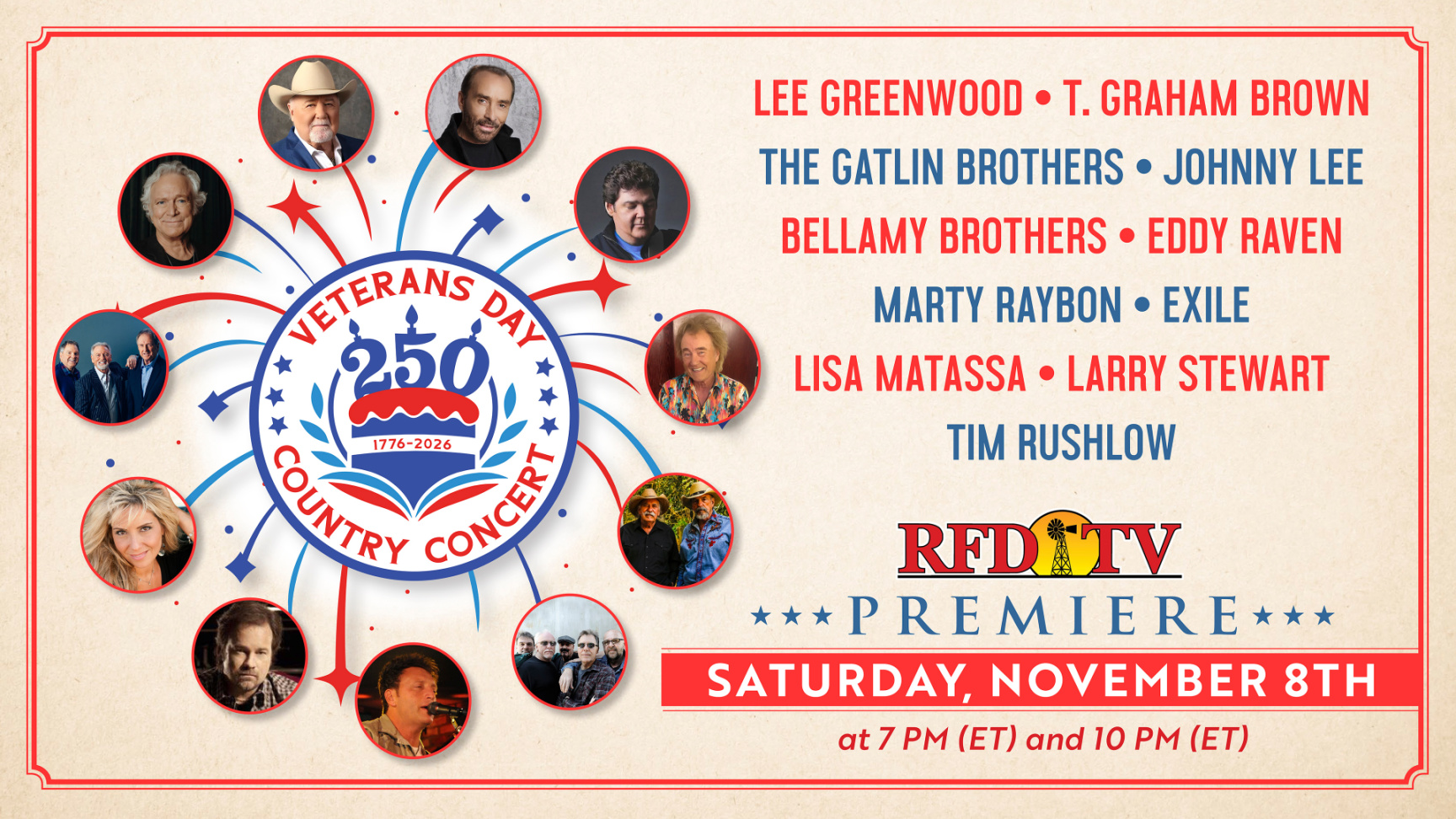 Honoring America’s Heroes: Country Legends Unite for RFD-TV’s ‘Veterans Day Country Concert’ Image