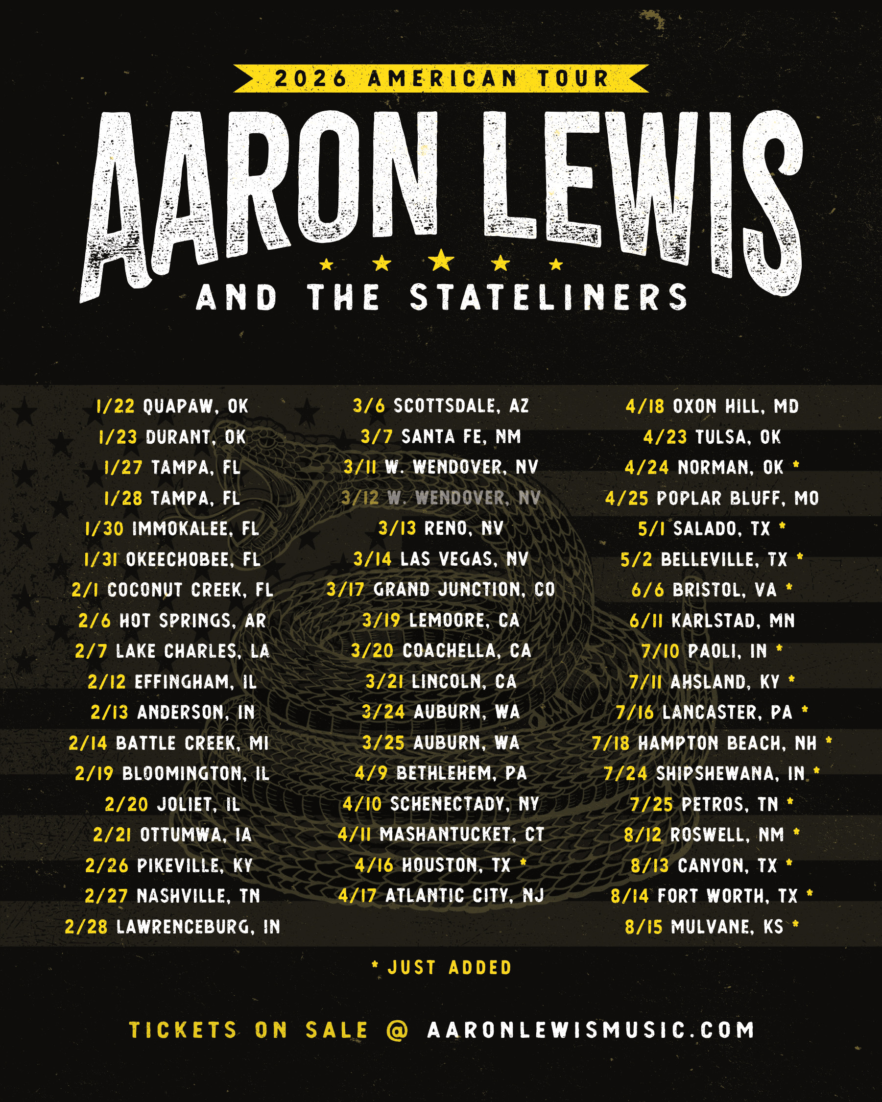 Aaron Lewis Kicks Off Nationwide 2026 American Tour Image