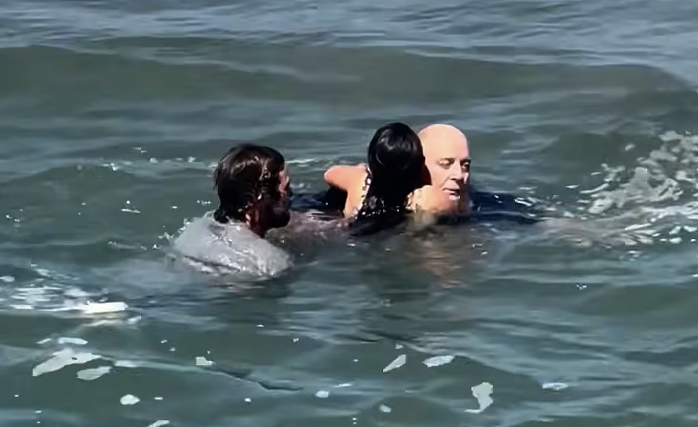 Surf Coach Saves Father and Daughter from Rip Current